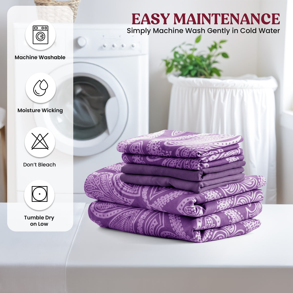 Deep Pocket Fitted Sheet Set 4-Piece Microfiber Soft Brushed Polyester Wrinkle Free Bed Sheets 10 Colors Twin Full Queen King California King