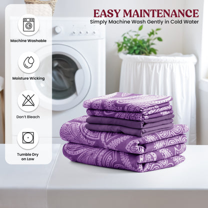 Deep Pocket Fitted Sheet Set 4-Piece Microfiber Soft Brushed Polyester Wrinkle Free Bed Sheets 10 Colors Twin Full Queen King California King