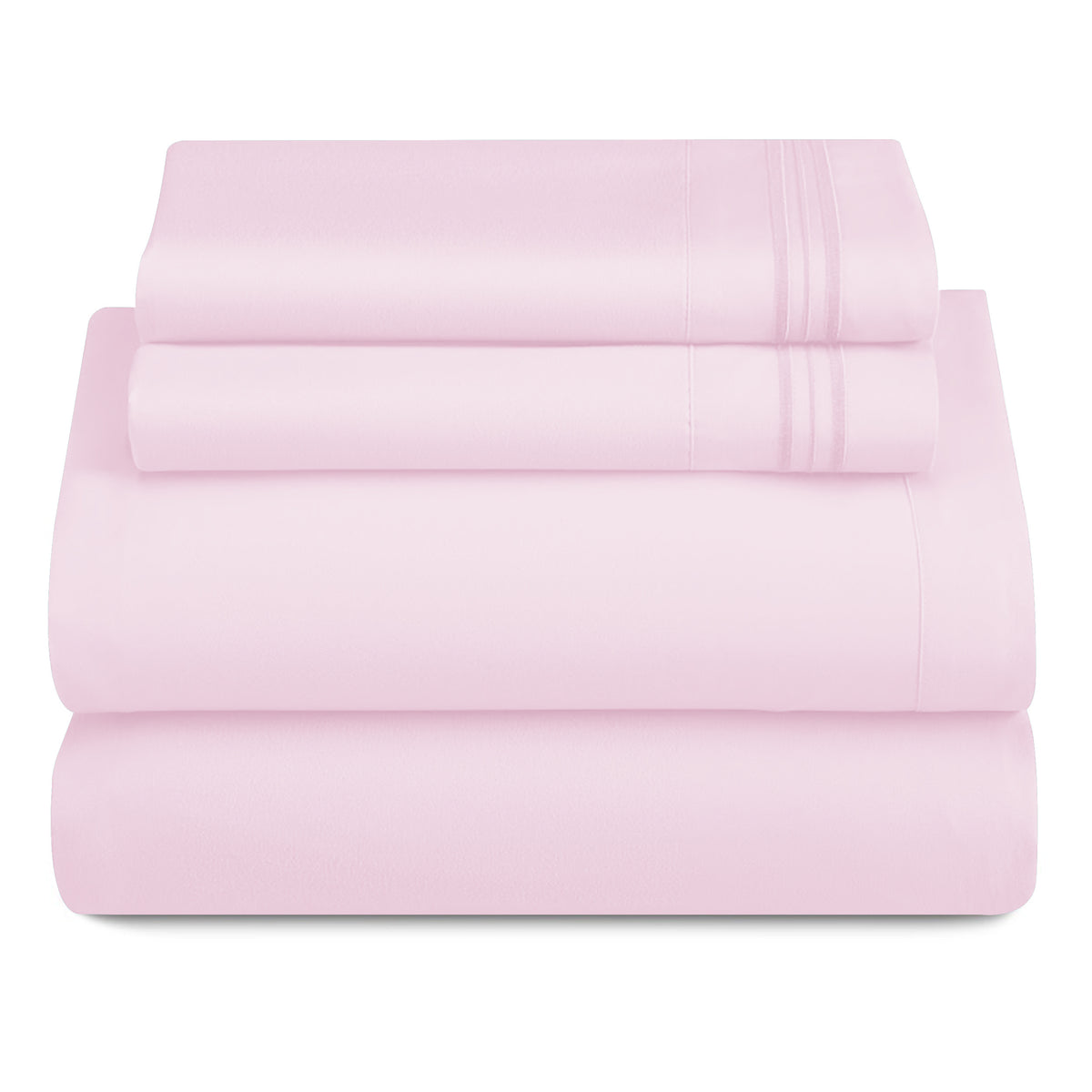 Soft Microfiber Bed Sheet Set 4-Piece 1800 Series 16 Inch Deep Pocket Hotel Luxury Cooling Sheets with Embroidered Pillowcases, Fade & Shrink Resistant, Twin to Cal King, 20 Colors