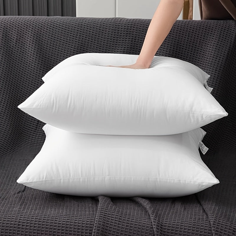 Square Pillow Inserts Hypoallergenic Cushion Filling 1/2/4 Pack – White Fiber Fill Throw Pillow Inserts for Sofa Bed Patio, Fluffy & Soft for Living Room Bedroom Office Outdoor Decor