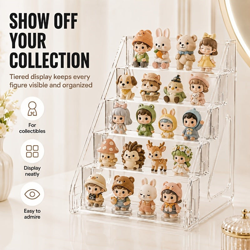 Clear Acrylic Perfume Organizer 5 Tier Transparent – Countertop Vanity Display Shelf for Perfume Bottles Skincare Makeup Cosmetics Lightweight Sturdy Tool-Free Assembly Bathroom Dresser