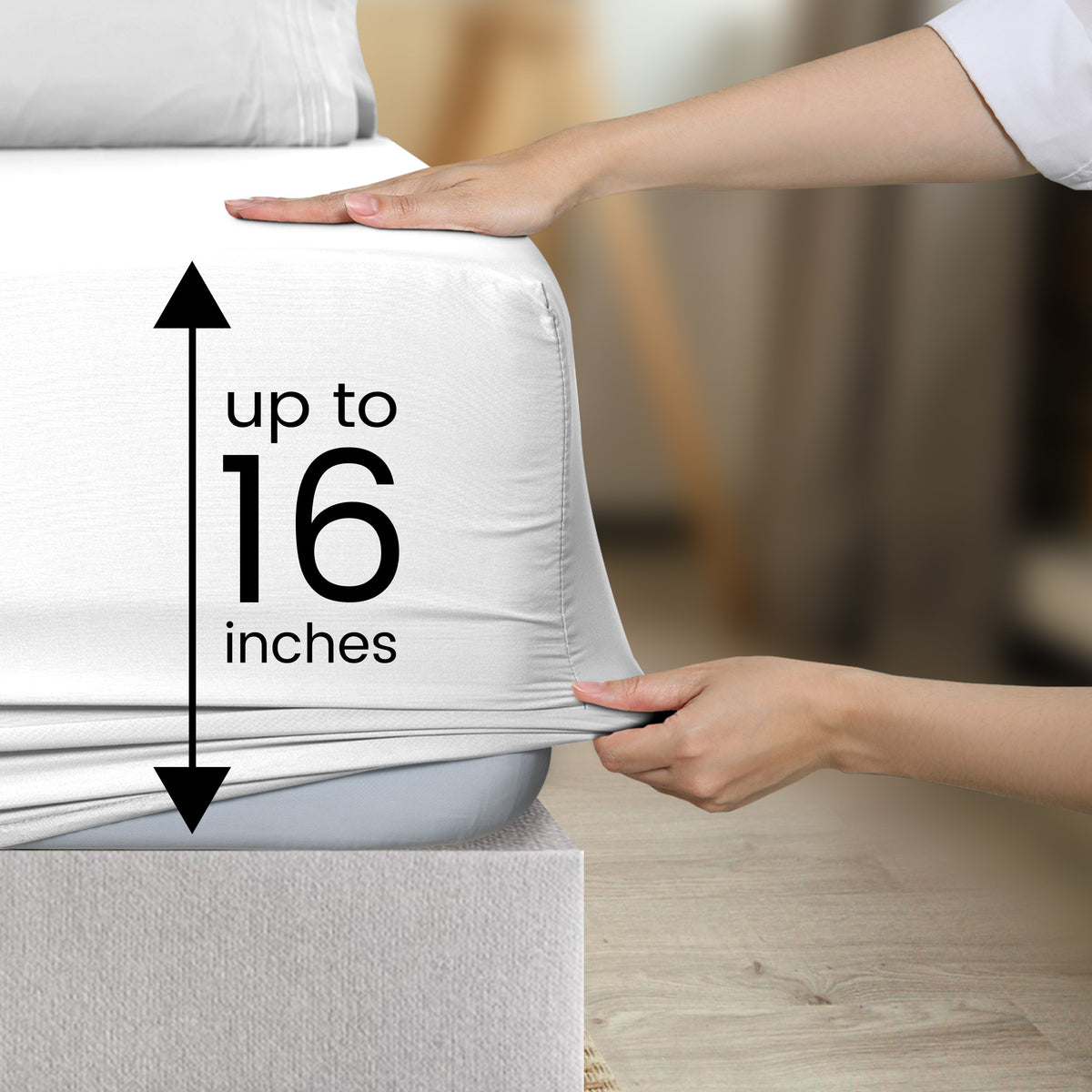 1800 Series Bed Sheets Set 4 Pieces – Brushed Microfiber Deep Pocket Sheet Set with Pillowcases, Cooling & Breathable Bedding for All Seasons, Fade Resistant, Fits Mattresses Up to 16 Inches