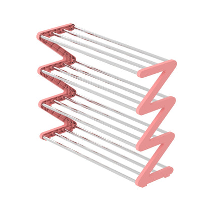 4-Tier Shoe Rack Organizer for Entryway, Upgraded Metal Tube Shoe Shelf with Thickened Plastic Parts, Multi-Layer Freestanding Shoe Storage for Bedroom Hallway Dormitory Closet, Space Saving Shoe Stand, Multiple Colors