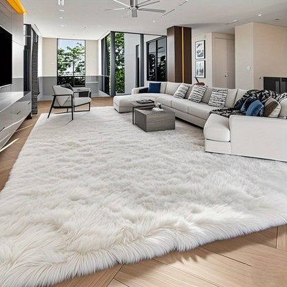 Luxury Plush Area Rug 8x10 Feet Ultra-Soft 1.7 Inch High Pile Fluffy Carpet Non-Slip for Living Room, Bedroom, Study Room & Dorm – Fuzzy Furry Modern Shag Rug for Home Decor