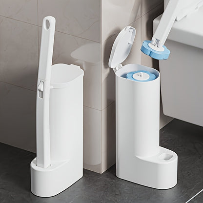 Disposable Toilet Brush Set with Stand & Replacement Heads – Bathroom Toilet Cleaning Brush Kit, 7-Piece or 19-Piece, Easy Install, Hygienic No-Touch Design