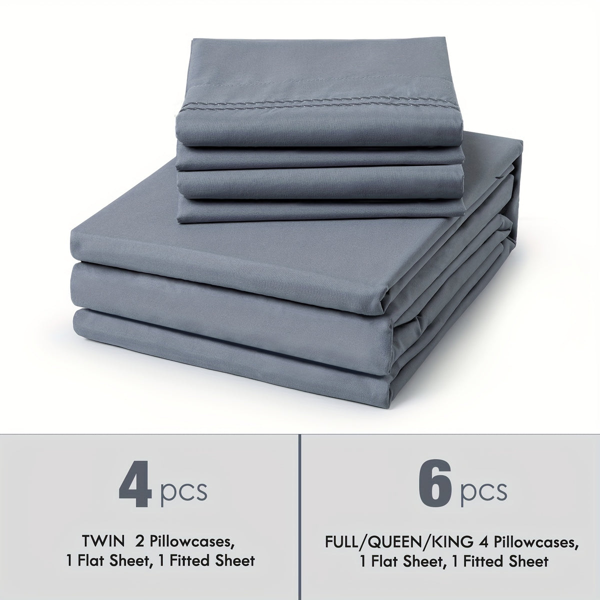 Fitted Sheet Deep Pocket Microfiber - Soft Breathable Cooling Bed Sheet Twin Full Queen King, Wrinkle & Fade Resistant, 14 Colors Available for Bedroom Dorm Guest Room