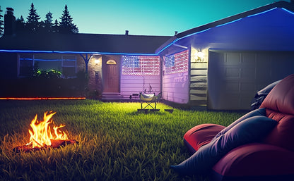 American Flag LED Net Light 420 LED String Lights 4th of July Decorations Independence Day Memorial Day Patriotic Outdoor Yard Garden Plug In 6.6x3.3FT