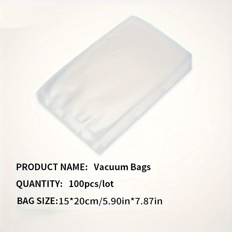 Micro Perforated Food Storage Bags 100-Pack – Breathable Produce Bags for Fruits, Vegetables, Meat & Seafood, Refrigerator Freezer Safe, Vacuum Packaging Bags, Multiple Sizes