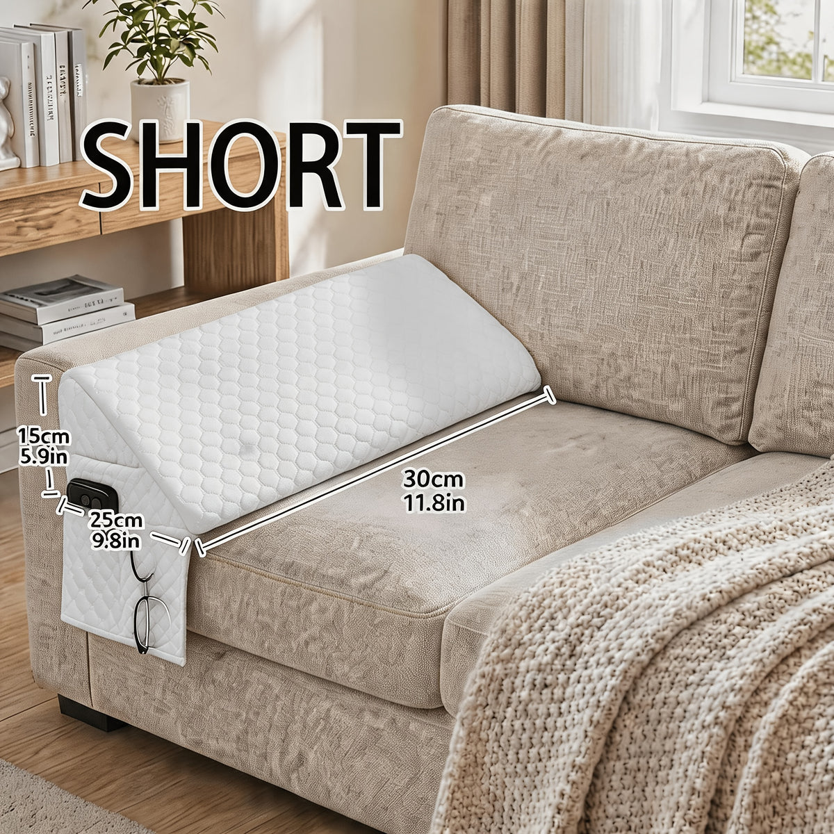 Bed Wedge Pillow Bed Gap Filler – Mattress Wedge Headboard Pillow to Close Gap Between Headboard & Wall, Backrest Support Pillow for Sleeping & Reading in Bed