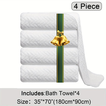 Oversized Bath Towel Set Microfiber XL – Super Absorbent Quick Dry Extra Large Bath Sheets for Family & Hotel, Soft Plush Shower Towels, 4-Piece & 8-Piece Sets, Multiple Colors & Patterns