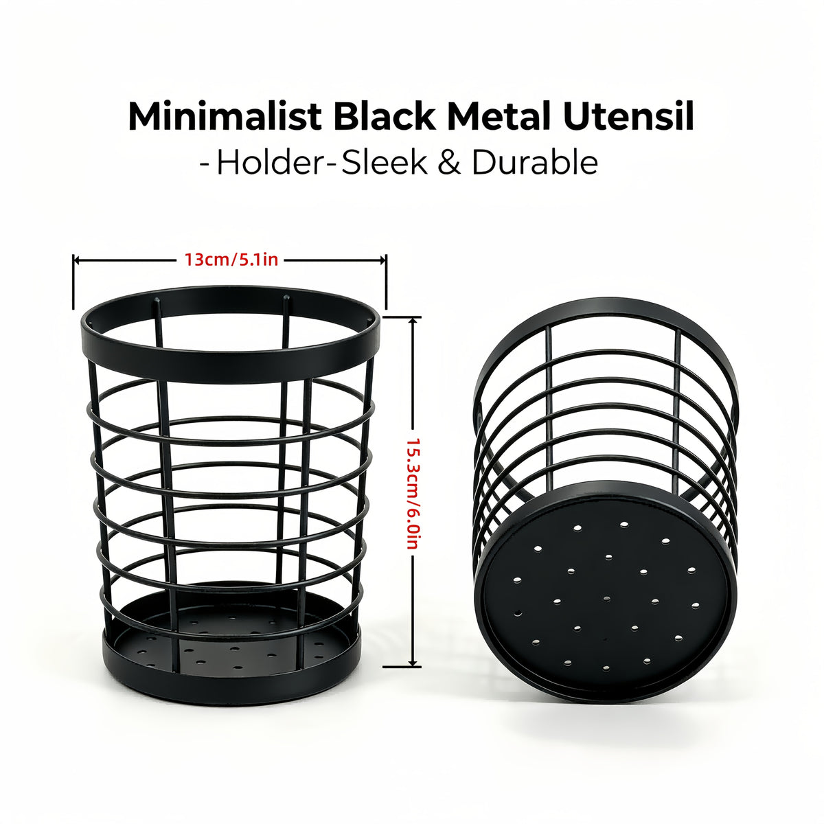 Sunflower Flatware Storage Basket Kitchen Countertop Organizer, Open Utensil Holder Caddy for Silverware Spoons Forks Knives, Farmhouse Kitchen Decor Storage & Organization