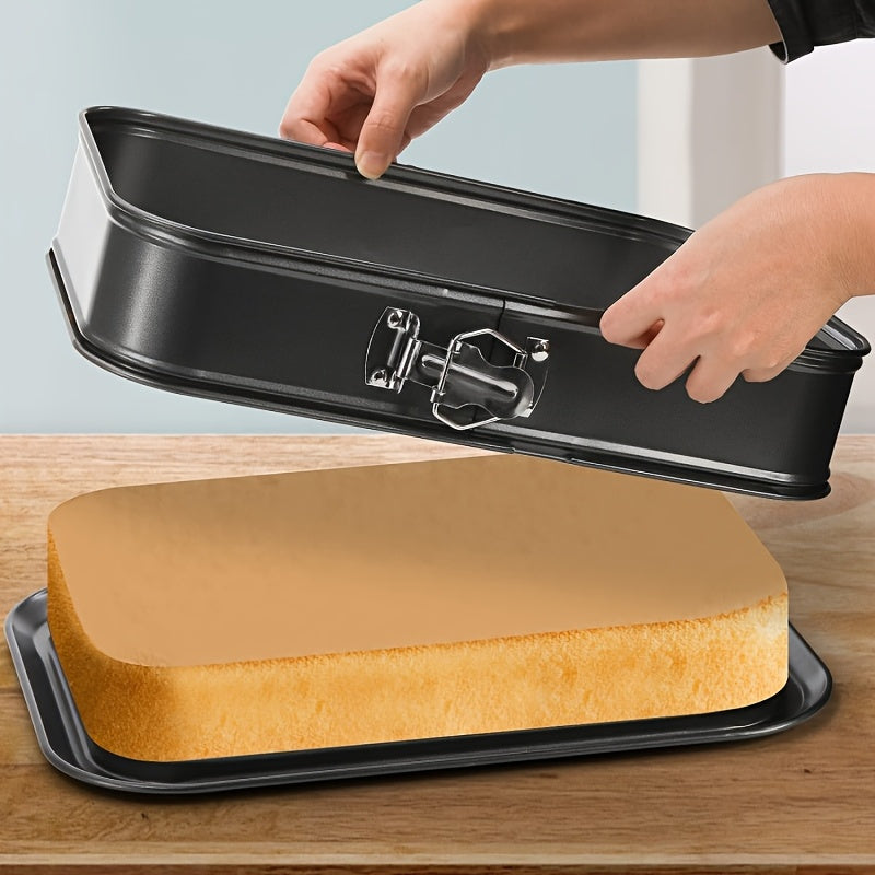 Springform Cake Pan Non-Stick Carbon Steel with Removable Bottom – Leak-Proof Cheesecake Pan, Easy Release Bakeware for Cheesecakes, Brownies & Holiday Baking, Secure Latch, Dishwasher Safe