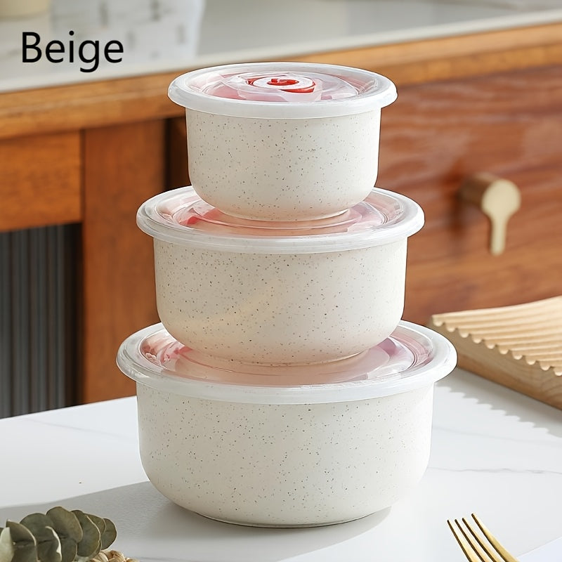 Refrigerator Storage Containers Set 3-4 Piece Large Capacity Airtight Stackable Food Storage Boxes Fresh Keeping Fruit Vegetable Meat Egg Dumpling Kitchen Organizer Purple Green Pink Blue Beige