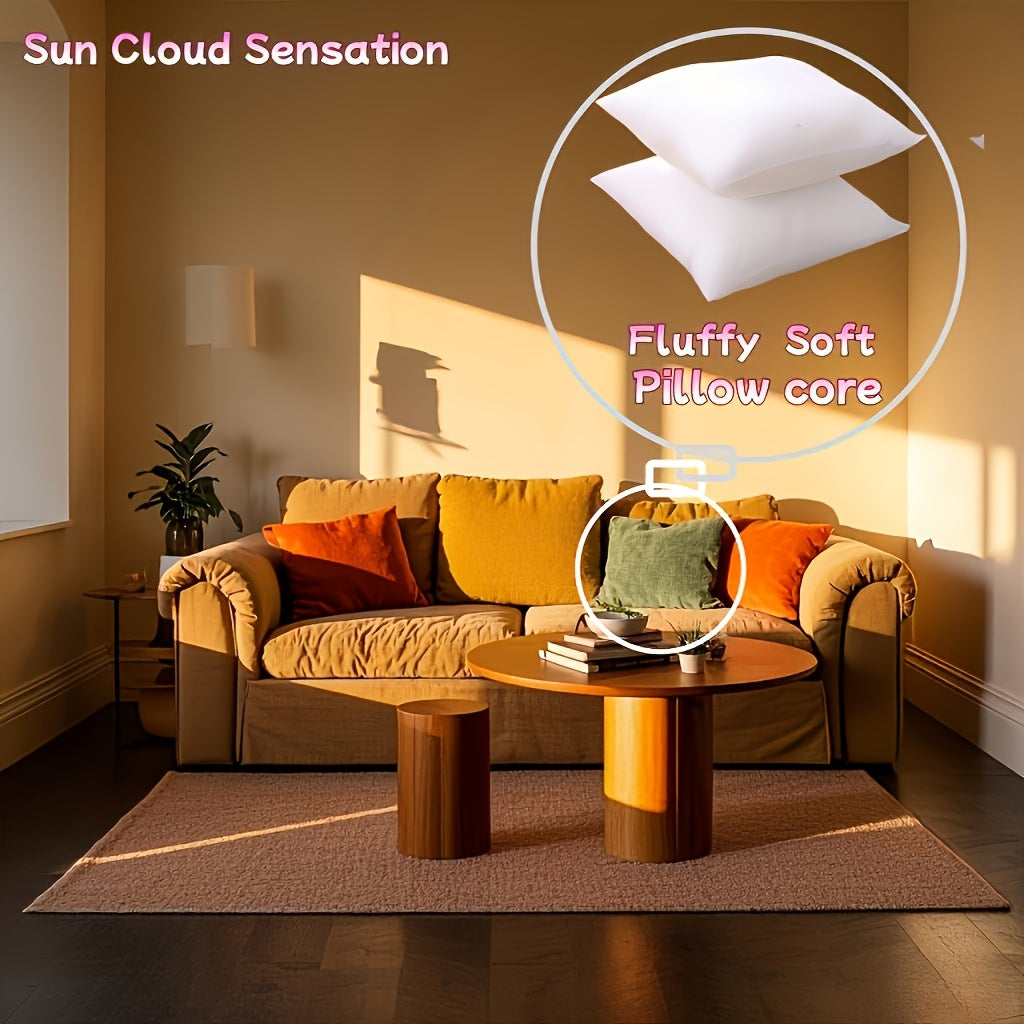 Throw Pillow Inserts Square Filled Cushion Cores 1/2/4 Pack, Soft Pillow Fillers for Living Room Bedroom Sofa Couch Office Home Decoration, 18x18 20x20 22x22 Inch