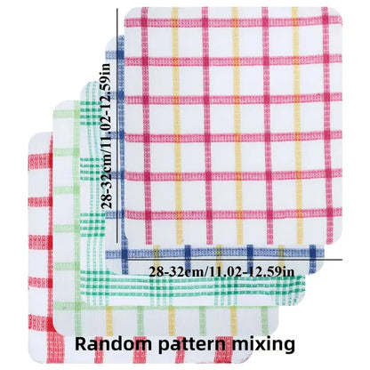 12-Pack Soft Absorbent Kitchen Dishcloths – Reusable Durable Household Cleaning Cloths for Kitchen Home Everyday Use