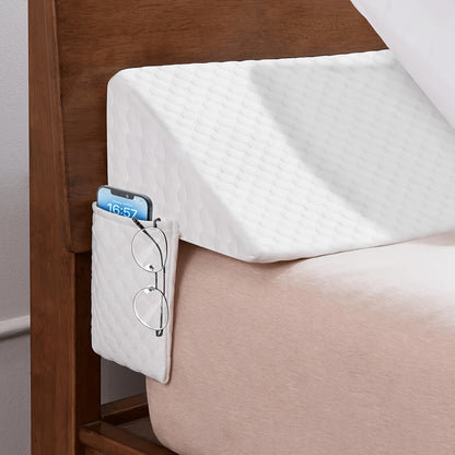 Bed Wedge Pillow Bed Gap Filler – Mattress Wedge Headboard Pillow to Close Gap Between Headboard & Wall, Backrest Support Pillow for Sleeping & Reading in Bed