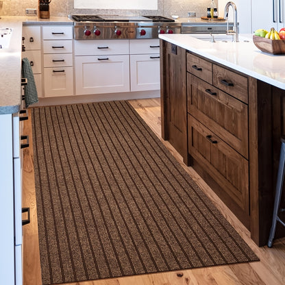Runner Rug Non-Slip Kitchen Mat with Rubber Backing 1800G Heavy Duty Washable Indoor Outdoor Area Rug for Kitchen Entryway Hallway Laundry Room Balcony – Deep Grey Black Red Katose 2x5 2x8 2x16 Ft