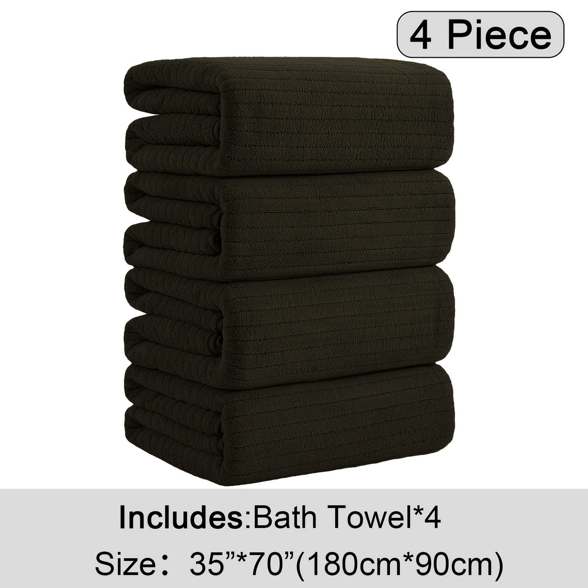 Oversized Bath Towels Set 4 Pack – 35"x70" Extra Large Microfiber Bath Sheets, Super Soft Absorbent Quick Dry Shower Towels for Bathroom, Hotel, Family, 13 Colors Available