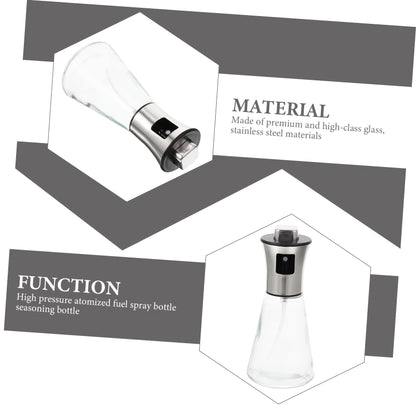 Oil Sprayer for Cooking – Stainless Steel Olive Oil Spray Bottle with Pressurized Mist, Glass Body, Even Coating for Air Fryer, BBQ, Salad, Baking & Grilling, Healthy Kitchen Cooking Spray Dispenser