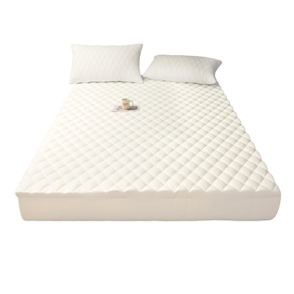Waterproof Mattress Protector with Side Storage Pocket, Diamond Quilted Deep Pocket Mattress Cover – Breathable Cooling Mattress Pad, Soft Noiseless Bed Protector for Twin Full Queen King, Multiple Colors