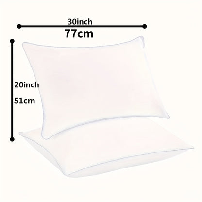 Queen Size Bed Pillows for Sleeping Set of 2 or 4 – Cooling Hotel Quality Down Alternative Pillow 20x30in, Soft Neck Relief Support for Back Stomach Side Sleepers, Breathable & Hypoallergenic