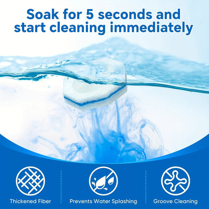 Disposable Toilet Wand Refills Compatible with Clorox Scrubbing Bubbles Wand System, Microfiber Toilet Bowl Brush Replacement Heads for Deep Cleaning, 40 or 80 Count Pack