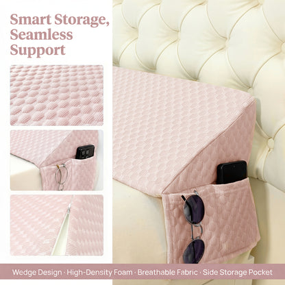 Bed Gap Filler Mattress Wedge Pillow for Headboard - Close 0-7" Gap Between Mattress and Wall, Bed Wedge Backrest Support Pillow Twin Full Queen King 8 Colors
