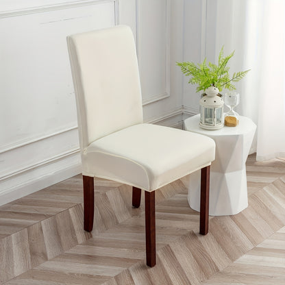 Dining Chair Covers Set of 4 6 Stretch Jacquard Slipcovers, Elastic Chair Cover for Dining Room Kitchen Wedding Office Living Room, Washable Furniture Protector in 9 Colors