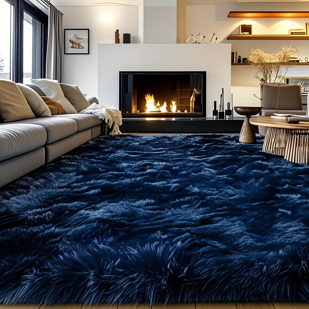 Large Area Rug 8x10 Feet Fluffy Shag Rug for Living Room Bedroom Non-Slip Soft Plush Fuzzy Carpet Modern Furry Floor Rug Home Decor