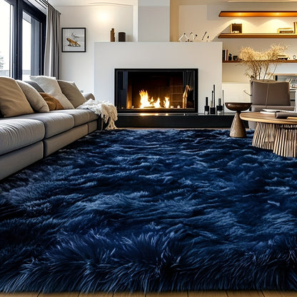 Large Area Rug 8x10 Feet Fluffy Shag Rug for Living Room Bedroom Non-Slip Soft Plush Fuzzy Carpet Modern Furry Floor Rug Home Decor