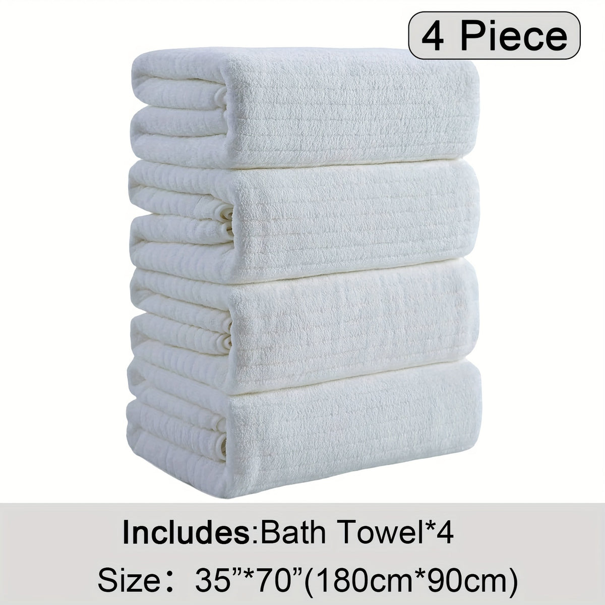 Oversized Bath Towels Set 4 Pack – 35"x70" Extra Large Microfiber Bath Sheets, Super Soft Absorbent Quick Dry Shower Towels for Bathroom, Hotel, Family, 13 Colors Available