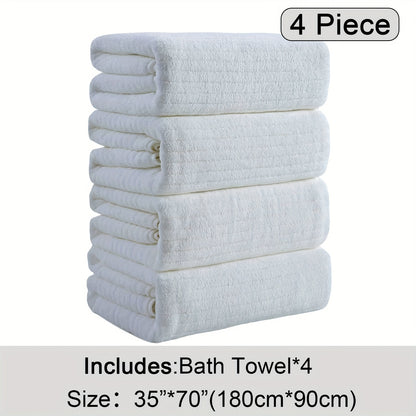 Oversized Bath Towels Set 4 Pack – 35"x70" Extra Large Microfiber Bath Sheets, Super Soft Absorbent Quick Dry Shower Towels for Bathroom, Hotel, Family, 13 Colors Available