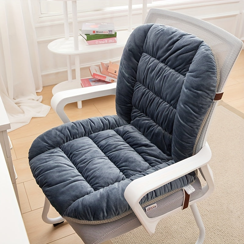 Lumbar Support Seat Cushion – Thick Office Chair Cushion with Backrest Pad, Non-Slip Ergonomic Cushion for Long Sitting, Home Office Living Room Decor, 11 Colors