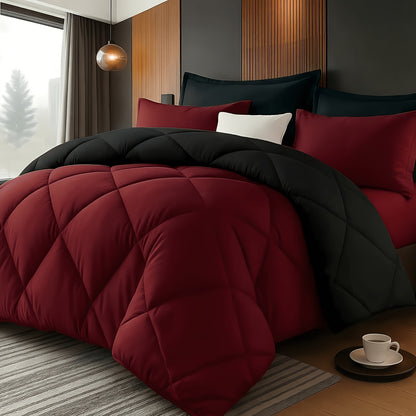 Thin Quilt Bedding Set with Pillowcases Lightweight Breathable Summer Comforter Solid Color Bed Quilt Twin Full Queen King Size Soft Fiber Filled Blanket for Bedroom