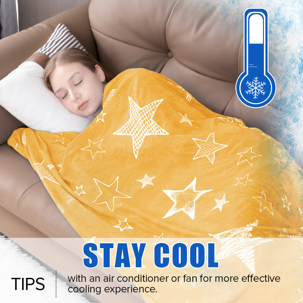 Cooling Blanket for Hot Sleepers Double Layer Cool Touch Summer Throw Lightweight Breathable Blanket for Bed Couch Sofa RV Travel Warm Nights Multiple Colors Sizes 50x70 60x90 90x90 108x90
