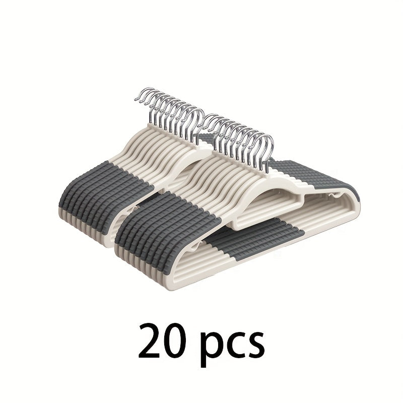 Non-Slip Clothes Hangers 30/20/10 Pack – Heavy Duty Plastic Hangers with 360° Rotating Hook, Space Saving Closet Organizer for Bedroom, Dorm & Bathroom