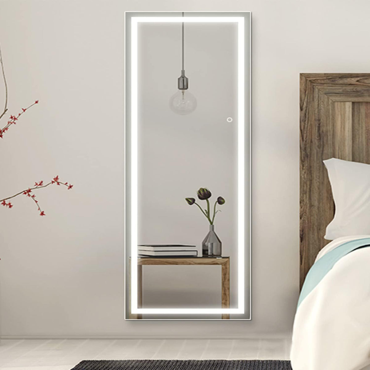 LED Full Length Mirror with Lights – Lighted Full Body Mirror with Touch Control, Free Standing, Wall Mounted or Leaning, Light Up Floor Mirror for Bedroom, Dressing Room & Home Decor