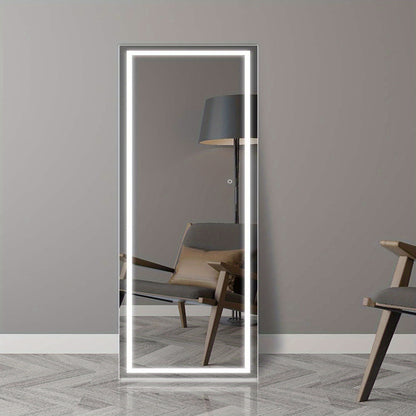 LED Full Length Mirror with Lights – Lighted Full Body Mirror with Touch Control, Free Standing, Wall Mounted or Leaning, Light Up Floor Mirror for Bedroom, Dressing Room & Home Decor
