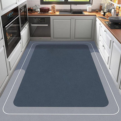 Diatomaceous Earth Bath Mat Non-Slip Quick Dry Absorbent Kitchen Floor Mat 2.5cm Thick 1750g/m² Soft Cushion Wipe Clean Bathroom Rug Anti-Slip Home Floor Mat