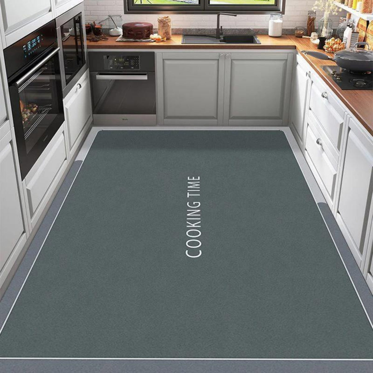 Diatomaceous Earth Bath Mat Non-Slip Quick Dry Absorbent Kitchen Floor Mat 2.5cm Thick 1750g/m² Soft Cushion Wipe Clean Bathroom Rug Anti-Slip Home Floor Mat