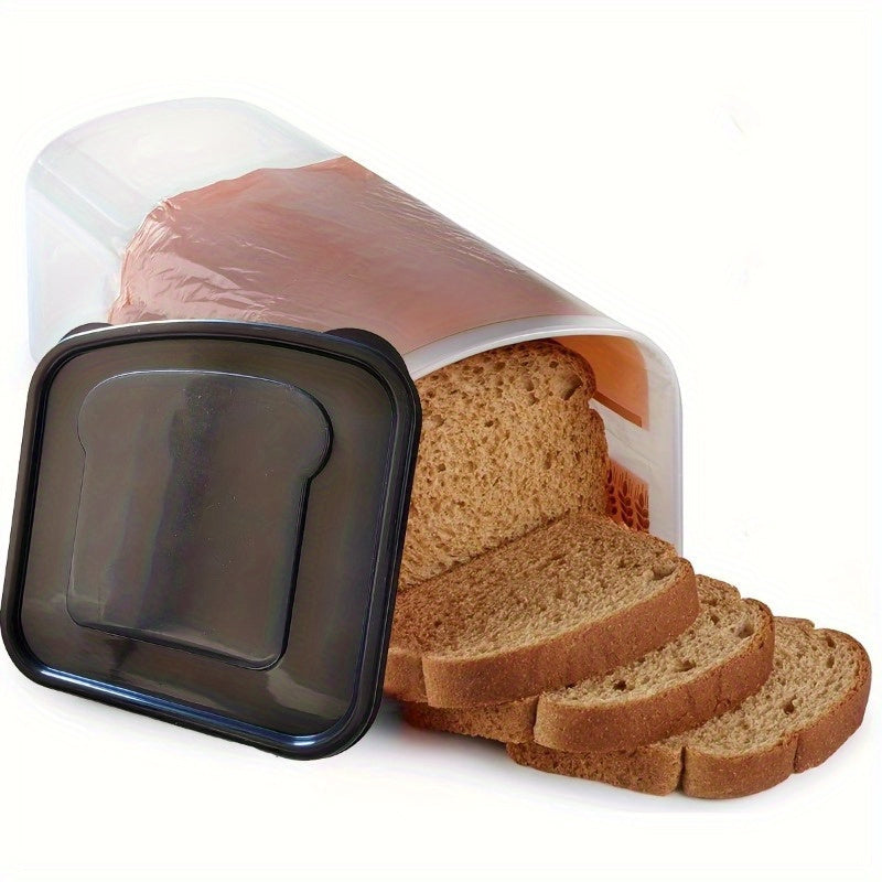 Bread Storage Container with Lid – Airtight Toast Keeper Box, Stackable & Portable Reusable Food Storage for Kitchen Organization, Camping & Countertop Bread Box
