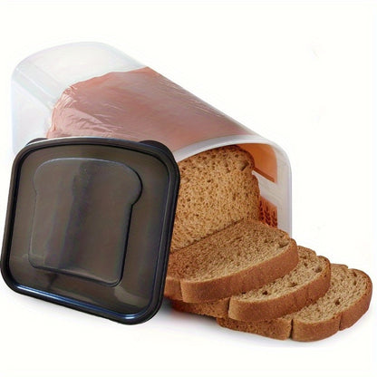 Bread Storage Container with Lid – Airtight Toast Keeper Box, Stackable & Portable Reusable Food Storage for Kitchen Organization, Camping & Countertop Bread Box