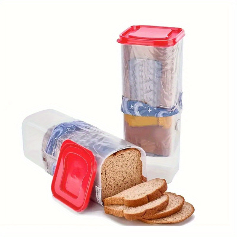Bread Storage Container with Lid – Airtight Toast Keeper Box, Stackable & Portable Reusable Food Storage for Kitchen Organization, Camping & Countertop Bread Box