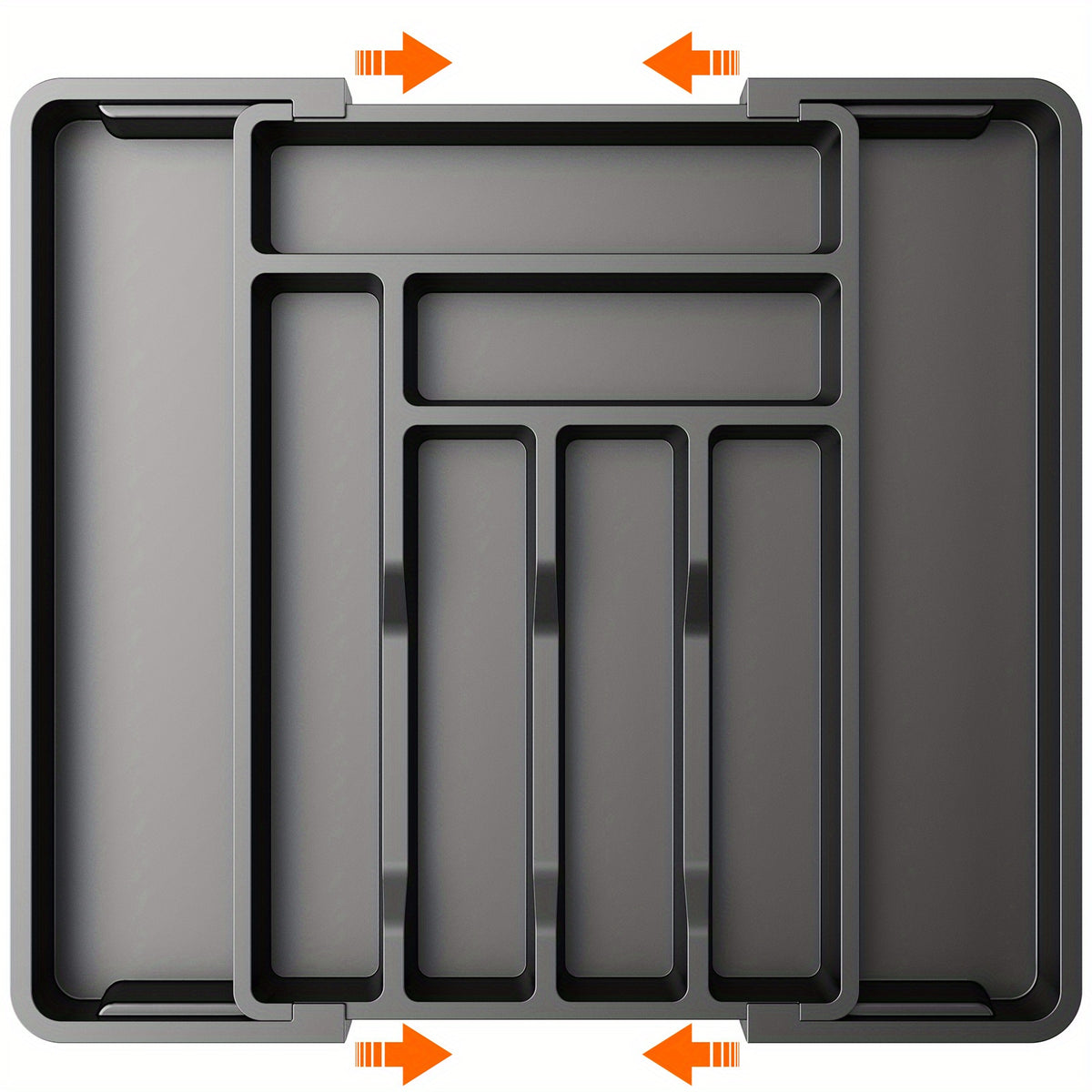 Expandable Cutlery Tray Drawer Organizer with Labels, Adjustable Silverware Holder for Kitchen Utensils Knives Forks Spoons, Fits Most Bedroom Living Room and Kitchen Drawers