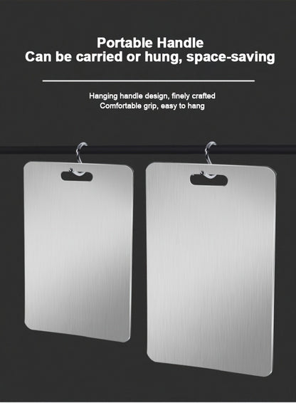 Stainless Steel Cutting Board Set 3-Pack – BPA-Free, Rust-Resistant, Easy-Clean Metal Chopping Boards for Kitchen Prep, Space-Saving Stackable Design, Food-Safe & Durable for Meat, Vegetables & Fruit