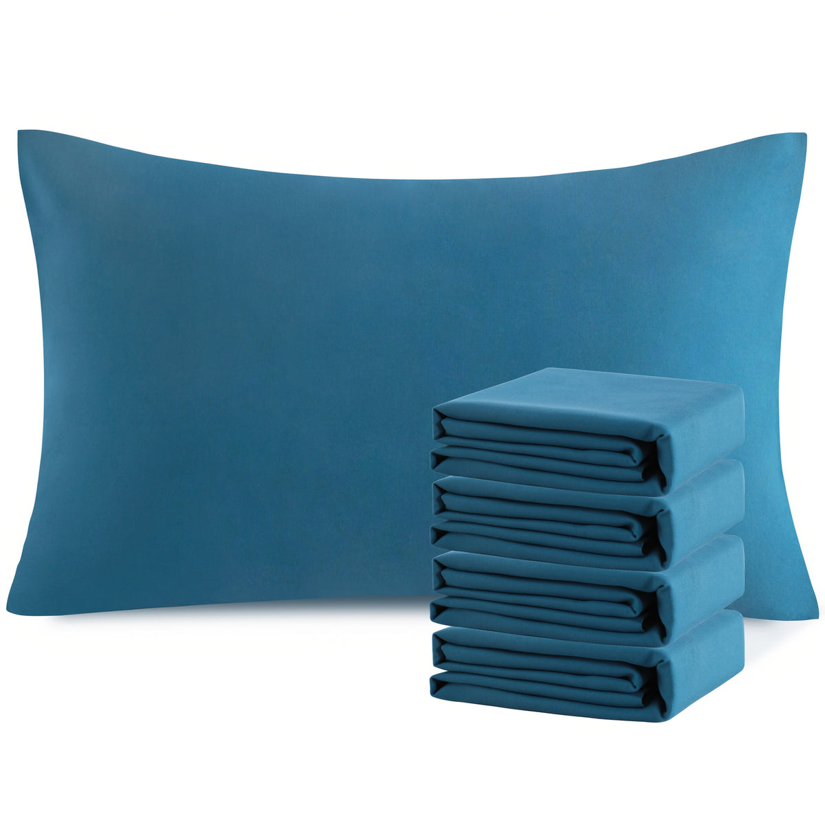 Pillowcases 4 Pack Queen Size Brushed Microfiber – Envelope Closure Soft Wrinkle-Free Fade-Resistant Solid Color Pillow Cases, 20x30 Inch, 32 Colors