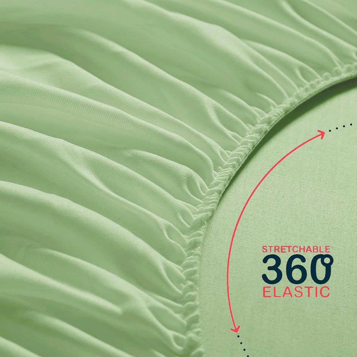 Fitted Sheet Brushed Microfiber Deep Pocket – Cooling Ultra Soft Silky Bed Sheet, Shrink & Fade Resistant, Fits Mattress Up to 16", Twin Twin XL Full Queen King Cal King, 8 Colors