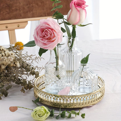 Glass Bud Vases Bulk Set for Wedding Centerpieces, Rustic Home Table Decorations, Small Flower Vases for Flowers, Anniversary Birthday Housewarming Gift, Halloween Christmas Decor