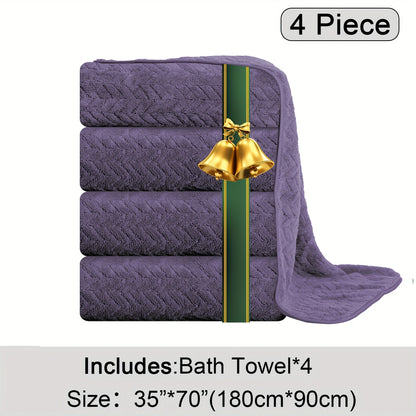 Oversized Bath Towel Set Microfiber XL – Super Absorbent Quick Dry Extra Large Bath Sheets for Family & Hotel, Soft Plush Shower Towels, 4-Piece & 8-Piece Sets, Multiple Colors & Patterns