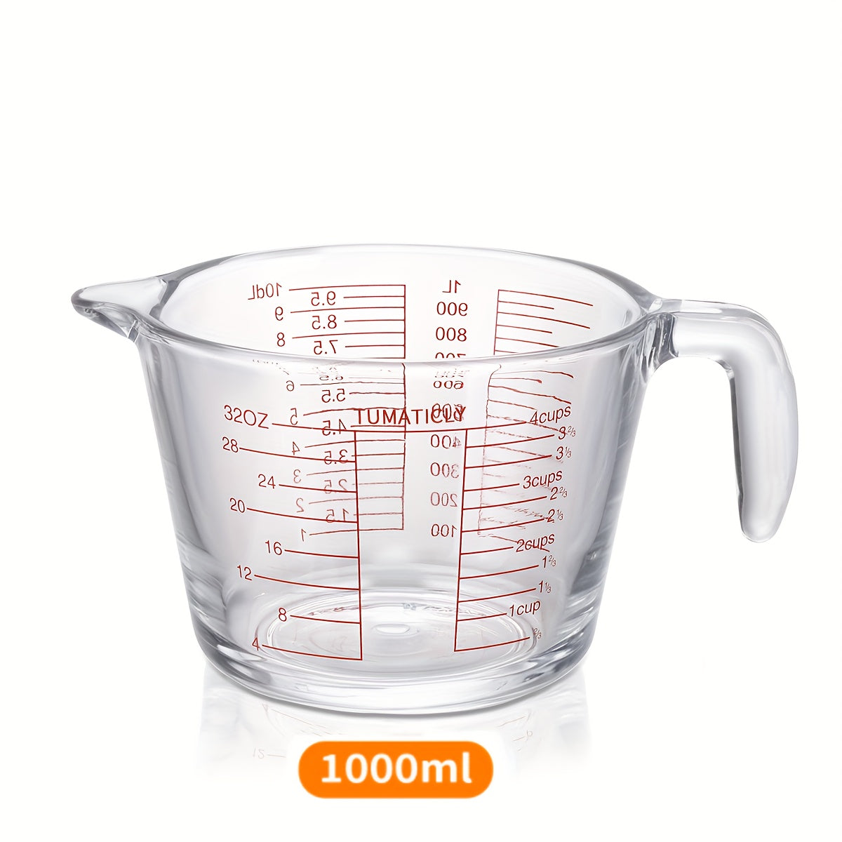 Glass Measuring Cups Set Tempered Glass with Ergonomic Handle Dishwasher Microwave Freezer Oven Safe – 11.83oz 16.91oz 33.81oz Transparent Kitchen Measuring Set 1 or 3 Piece